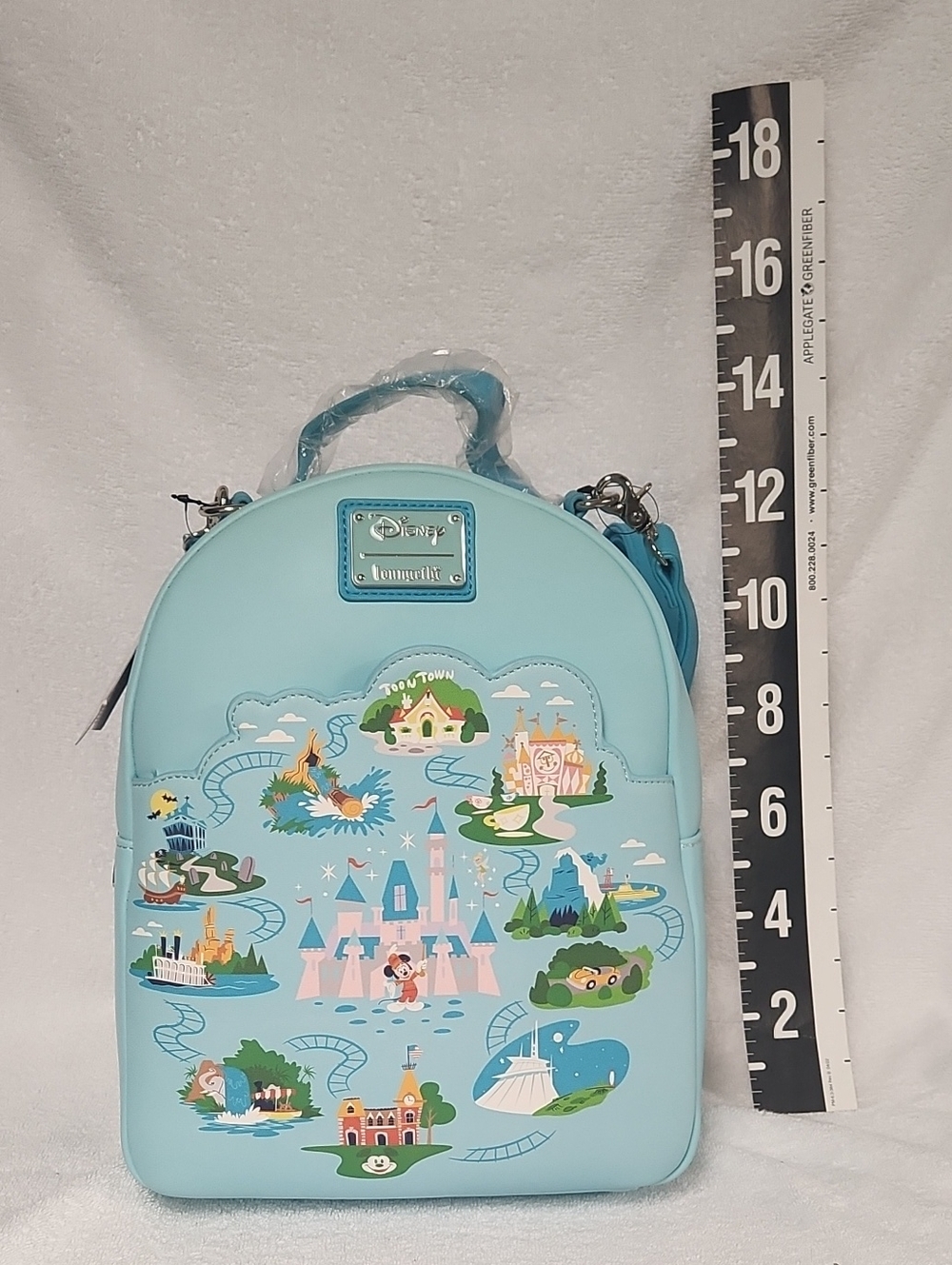 Loungefly Rare Disneyland 65th Anniversary Mini Backpack with Pastel Park Map